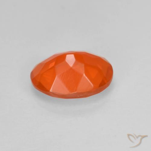 Fire Opal Gemstone in 8 x 6 mm (calibrated) Size for Sale, Fire Opal Stone in Bright Orange Color