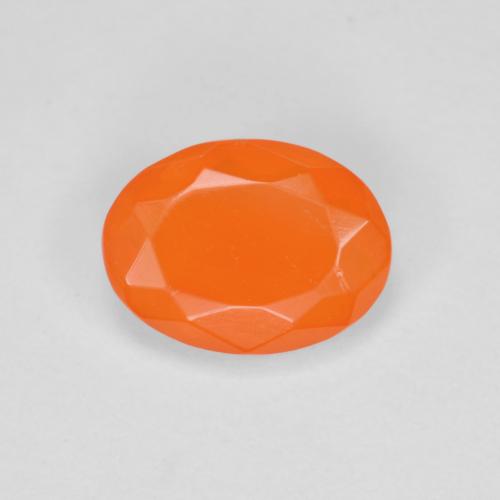 Opale di fuoco 8 x 5,9mm arancione Ovale sfaccettato dal Messico, peso di 0,56 ct, gemma naturale non trattati in purezza Transparent, 1 pezzo Opale di fuoco - Colore: Arancione brillante, durezza Mohs di 5,5 - 6,5, Photo A