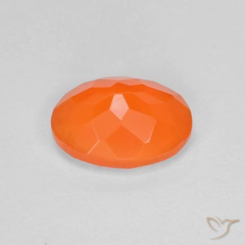 Fire Opal Gemstone in 8 x 6 mm (calibrated) Size for Sale, Fire Opal Stone in Reddish Orange Color