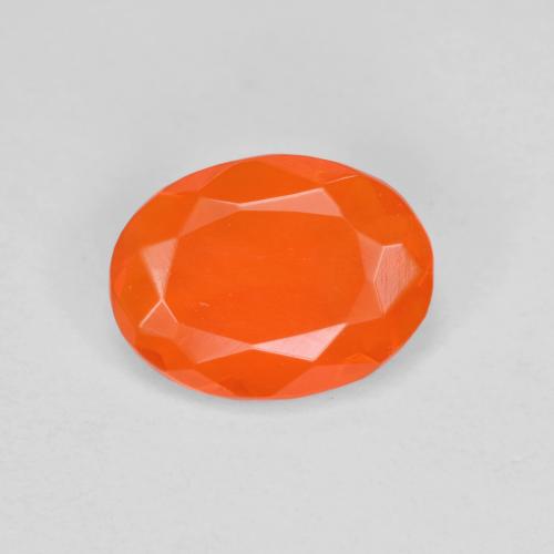 Orange feu Opale de Feu gemme - 0.5ct Ovale facette (ID: 604629)