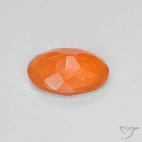 Fire Opal Gemstone in 8 x 6 mm (calibrated) Size for Sale, Fire Opal Stone in Medium Orange Color