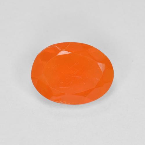 Ópalo de Fuego Naranja claro Ovalada de 0.54 ct de México, dimensión 7,8 x 5,9mm, piedra preciosa natural No tratado, claridad Transparente, Ópalo de Fuego Forma ovalada de 1 pieza, dureza de Mohs de 5.5 - 6.5 , Photo A