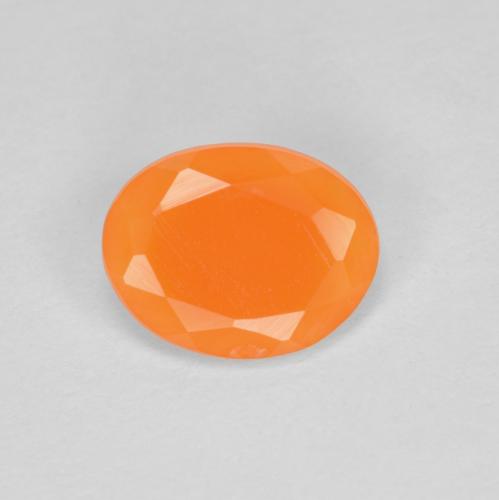 来自墨西哥的 0,43 克拉椭圆形 橙黃火蛋白石,尺寸 7 x 5,5 mm 毫米,透明净度,天然宝石,1 中橙火蛋白石,莫氏硬度为 5,5 - 6,5, Photo A