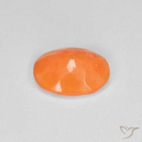 Fire Opal Gemstone in 8 x 6 mm (calibrated) Size for Sale, Fire Opal Stone in Medium Orange Color