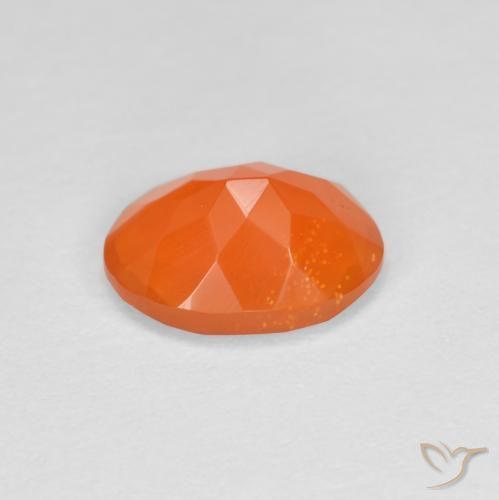 Fire Opal Gemstone in 8 x 6 mm (calibrated) Size for Sale, Fire Opal Stone in Intense Orange Color