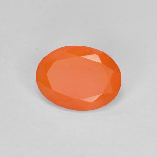 0.53 ct Orange Fire Opal Stone, Natural Fire Opal in Oval Facet Shape for Sale