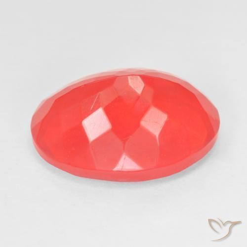 Fire Opal Gemstone in 18 x 13 mm (calibrated) Size for Sale, Fire Opal Stone in Intense Red Orange Color