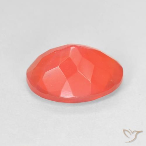 Fire Opal Gemstone in 12 x 8 mm (calibrated) Size for Sale, Fire Opal Stone in Medium Red Color