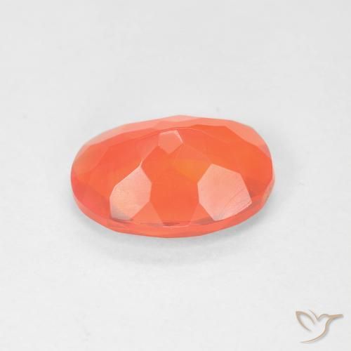 Fire Opal Gemstone in 10 x 7 mm (calibrated) Size for Sale, Fire Opal Stone in Bright Orange Color