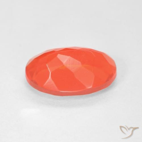 Fire Opal Gemstone in 11.3 x 8.2 mm Size for Sale, Fire Opal Stone in Bright Orange Color