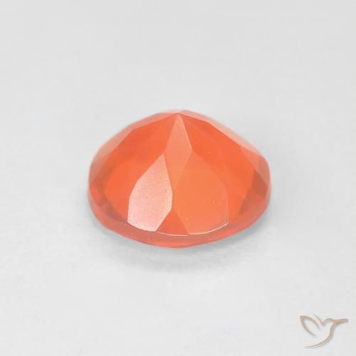 Fire Opal Gemstone in 7 mm (calibrated) Size for Sale, Fire Opal Stone in Bright Orange Color