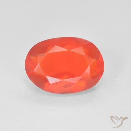 2 ct Oval Cut Fire Opal, 11.2 x 8 mm From Mexico, Photo A
