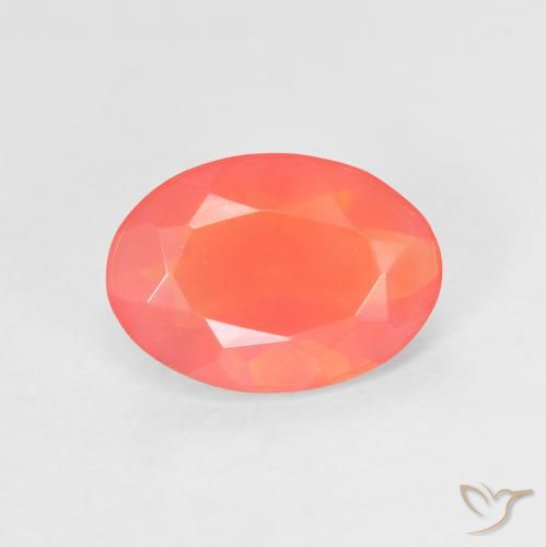 0.92 ct Oval Cut Fire Opal, 9.3 x 6.6 mm From Mexico, Photo A