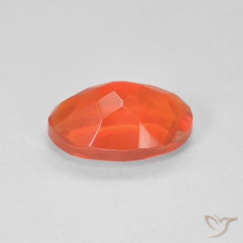 Fire Opal Gemstone in 9.3 x 6.4 mm Size for Sale, Fire Opal Stone in Medium Orange Color