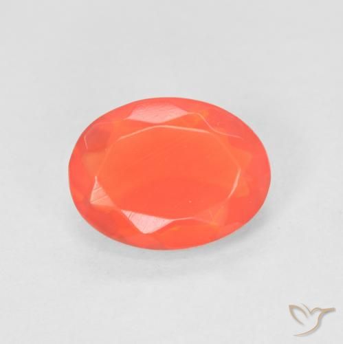 0.79 ct Oval Cut Fire Opal, 8.4 x 6.4 mm From Mexico, Photo A