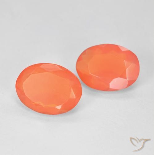 2.19ctw Natural Bright Orange Fire Opal, Oval, Transparent