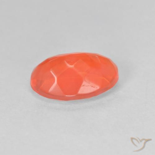 Fire Opal Gemstone in 8.8 x 6.3 mm Size for Sale, Fire Opal Stone in Bright Orange Color