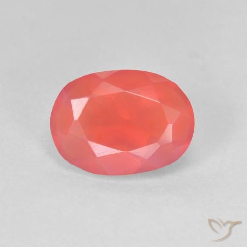 1.25ct Natural Bright Orange Fire Opal, Oval, Transparent