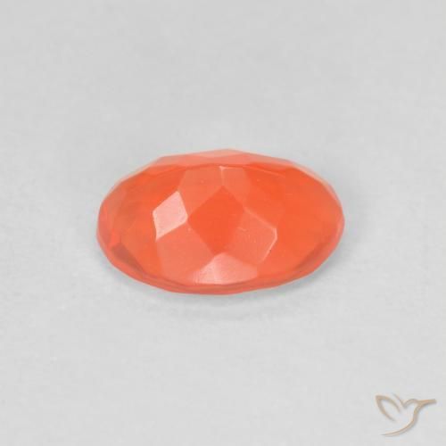Fire Opal Gemstone in 7.8 x 5.7 mm Size for Sale, Fire Opal Stone in Bright Orange Color