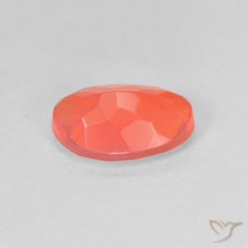 Fire Opal Gemstone in 9 x 7 mm (calibrated) Size for Sale, Fire Opal Stone in Bright Orange Color