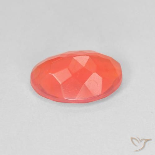 Fire Opal Gemstone in 11.1 x 8 mm Size for Sale, Fire Opal Stone in Bright Orange Color