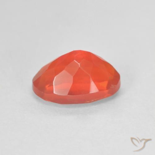 Fire Opal Gemstone in 9.4 x 6.6 mm Size for Sale, Fire Opal Stone in Medium Orange Color