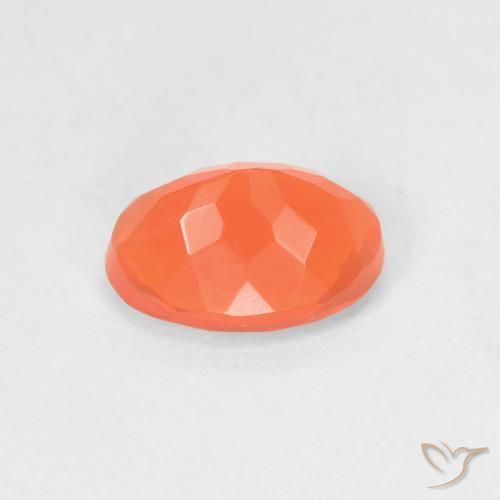 Fire Opal Gemstone in 7.8 x 5.7 mm Size for Sale, Fire Opal Stone in Bright Orange Color