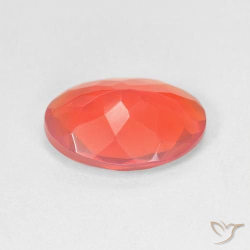 Fire Opal Gemstone in 11.5 x 8.4 mm Size for Sale, Fire Opal Stone in Bright Orange Color