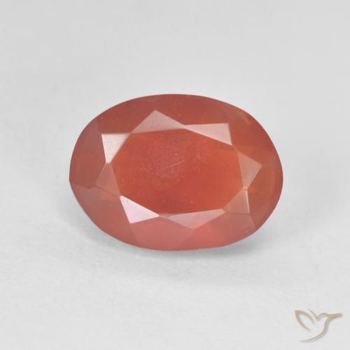 Opale di fuoco Ovale sfaccettato da 1,78 ct dal Messico, dimensione 10,3 x 7,5mm, purezza Transparent, pietra preziosa naturale non trattati, Opale di fuoco 1pc in colore Arancione rossastra, durezza Mohs di 5,5 - 6,5, Photo A