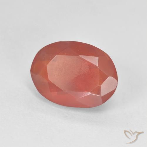 1.78 ct Orange Fire Opal Stone, Natural Fire Opal in Oval Facet Shape for Sale