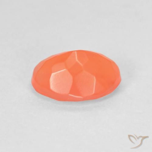 Fire Opal Gemstone in 7.5 x 5.4 mm Size for Sale, Fire Opal Stone in Bright Orange Color