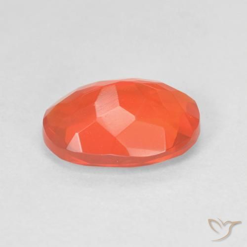 Fire Opal Gemstone in 10 x 7 mm (calibrated) Size for Sale, Fire Opal Stone in Fire Orange Color