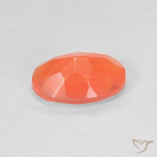 Fire Opal Gemstone in 8.5 x 6 mm Size for Sale, Fire Opal Stone in Bright Orange Color