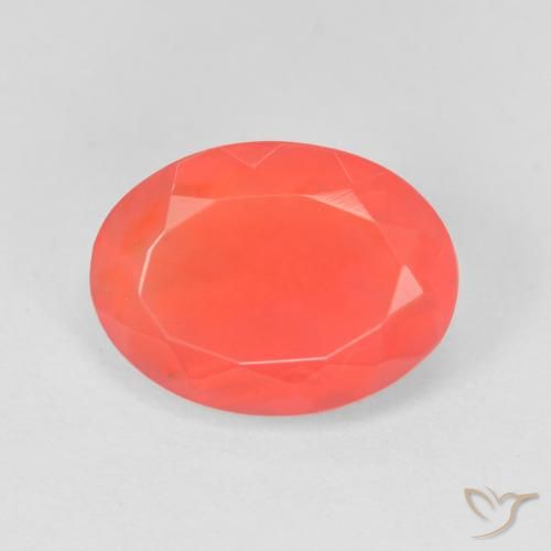 11,3 x 8,4mm Opale di fuoco rosso taglio ovale dal Messico, peso di 1,93 ct, pietra preziosa naturale non trattati in purezza Transparent, 1 pezzo Opale di fuoco Ovale sfaccettato - Colore: Rosso medio, durezza Mohs di 5,5 - 6,5 , Photo A