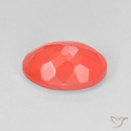 Fire Opal Gemstone in 11.3 x 8.4 mm Size for Sale, Fire Opal Stone in Medium Red Color