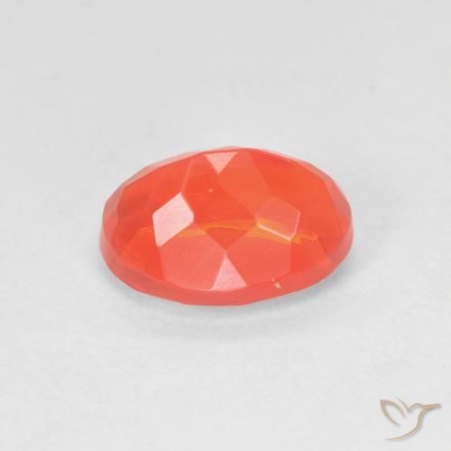 Fire Opal Gemstone in 9 x 7 mm (calibrated) Size for Sale, Fire Opal Stone in Fire Orange Color