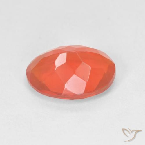 Fire Opal Gemstone in 10.4 x 7.5 mm Size for Sale, Fire Opal Stone in Medium Orange Color