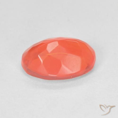 Fire Opal Gemstone in 9.5 x 7 mm Size for Sale, Fire Opal Stone in Medium Orange Color