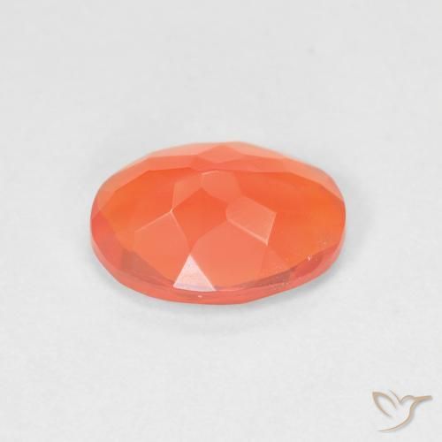 Fire Opal Gemstone in 9.1 x 6.7 mm Size for Sale, Fire Opal Stone in Bright Orange Color