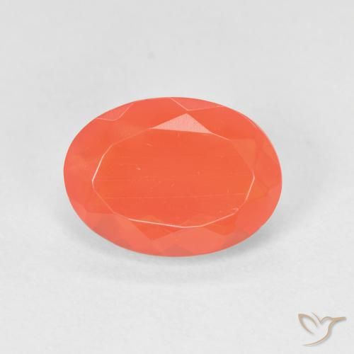 1.28ct Natural Fire Orange Fire Opal, Oval, Transparent