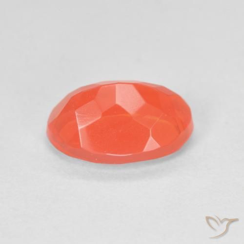 Fire Opal Gemstone in 9.5 x 7 mm Size for Sale, Fire Opal Stone in Fire Orange Color