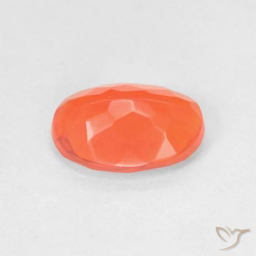 Fire Opal Gemstone in 8.4 x 6.2 mm Size for Sale, Fire Opal Stone in Bright Orange Color