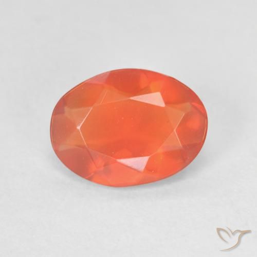 0.87 ct Oval Cut Fire Opal, 8.8 x 6.6 mm From Mexico, Photo A