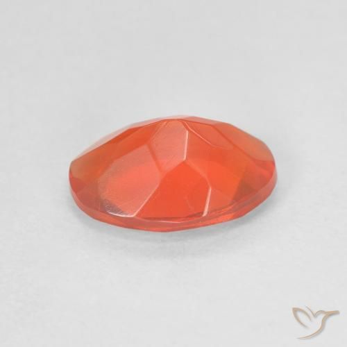 Fire Opal Gemstone in 8.8 x 6.6 mm Size for Sale, Fire Opal Stone in Bright Orange Color