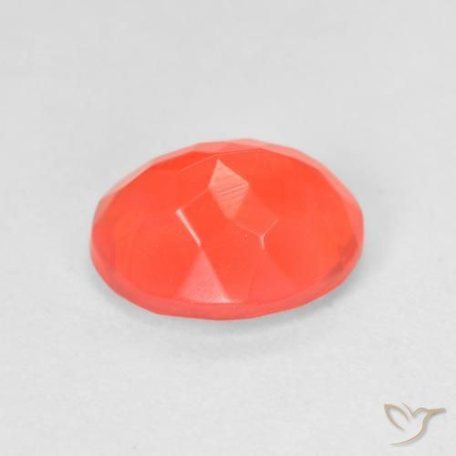 Fire Opal Gemstone in 10 x 8 mm (calibrated) Size for Sale, Fire Opal Stone in Bright Orange Color