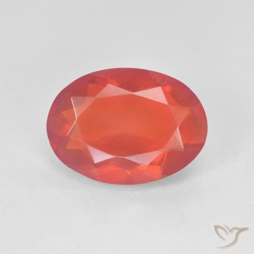 2.72 ct Oval Cut Fire Opal, 12.6 x 6.2 mm From Mexico, Photo A