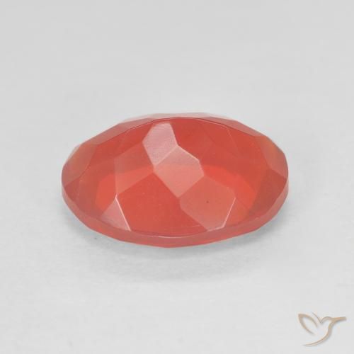Fire Opal Gemstone in 11.6 x 9.4 mm Size for Sale, Fire Opal Stone in Medium Red Color