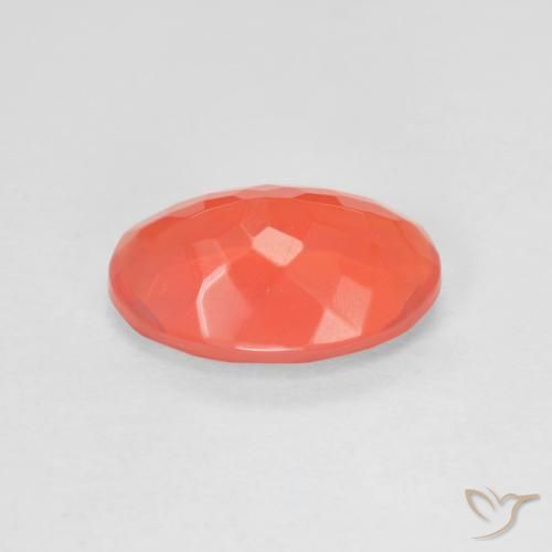 Fire Opal Gemstone in 11.9 x 8.4 mm Size for Sale, Fire Opal Stone in Medium Red Color