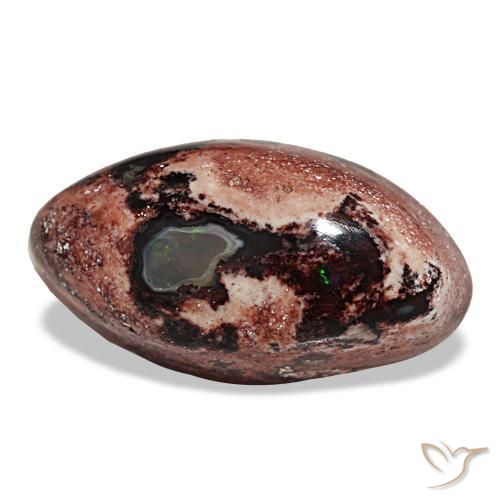 12.75 ct Multicolor Fire Opal Stone, Natural Fire Opal in Marquise Cabochon Shape for Sale