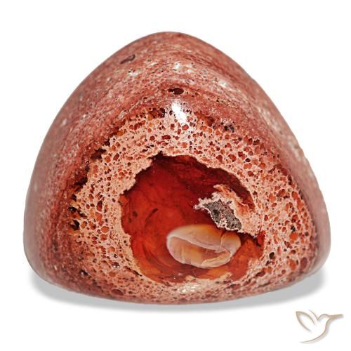 14.63 ct Multicolor Fire Opal Gemstone, Fire Opal Gem in Trillion Cabochon Shape for Sale.